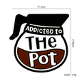 Silicone Focal Beads Coffee Pot Addicted To The Pot Text Design 20pcs 2