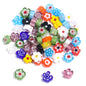 Multi Shaped Millefiori Glass Beads 7-11mm Colorful Glossy 20pcs 6