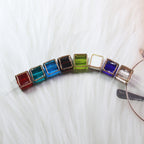 Lampwork Glass Beads Square 12mm Transparent Filigree 20pcs 2