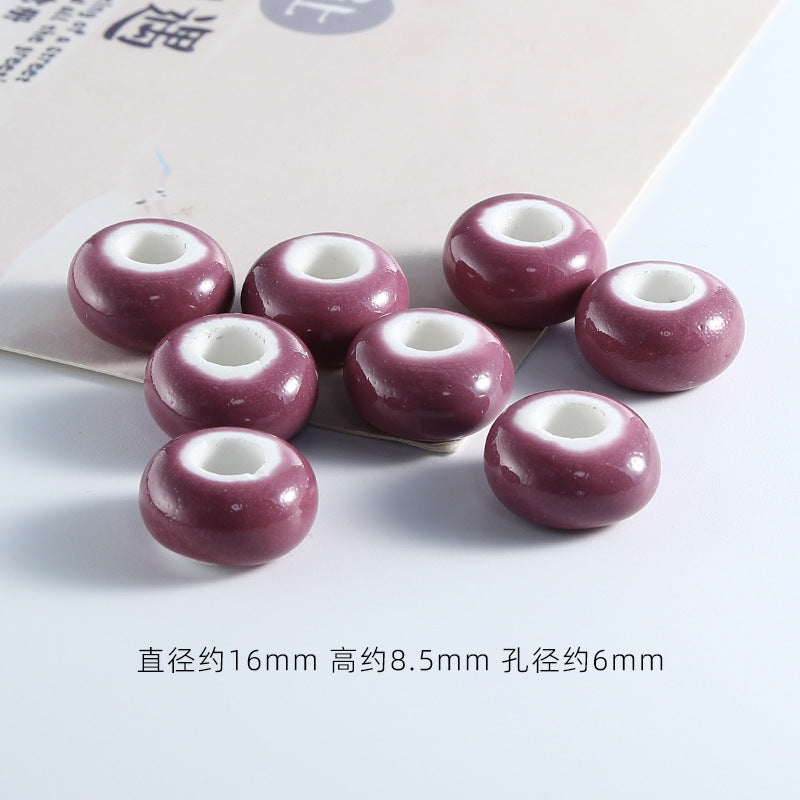 Ceramic Round Spacer Beads 16mm Solid Color 20pcs 15