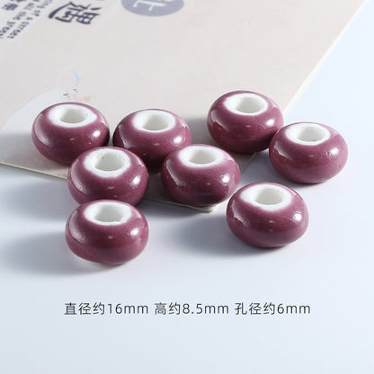 Ceramic Round Spacer Beads 16mm Solid Color 20pcs 15
