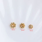 Stainless Steel Snowflake Spacer Beads 3-6mm Gold Tone 100pcs 2