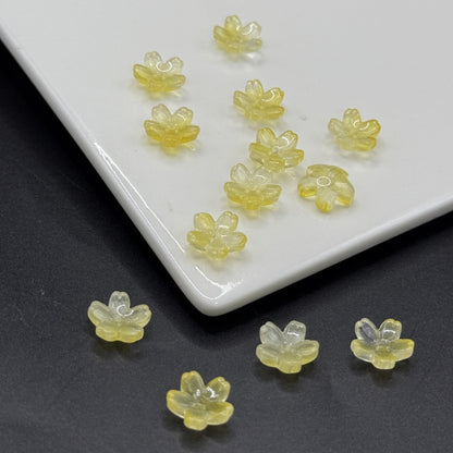 Iridescent Cherry Blossom Glass Beads 10mm Assorted Colors 100pcs 13