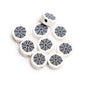 Flat Clay Beads 10mm Halloween Spider Web Design 100pcs 6
