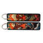 Double Sided Ukiyo Fabric Lanyard Keychain Japanese Motif 2pcs 26