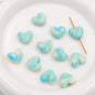 Marble Texture Heart Acrylic Beads 17mm Gradient Color Mixed 40pcs 10