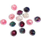 UV Plating Flying Saucer Acrylic Beads 15-17mm Metal Colored 50pcs 5