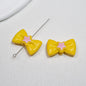 Painted Star Bow Acrylic Beads 28mm Glossy Mixed Colors 30pcs 16