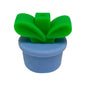 Silicone 3D Focal Beads Flowerpot Grass With Leaf Cluster 20pcs 13