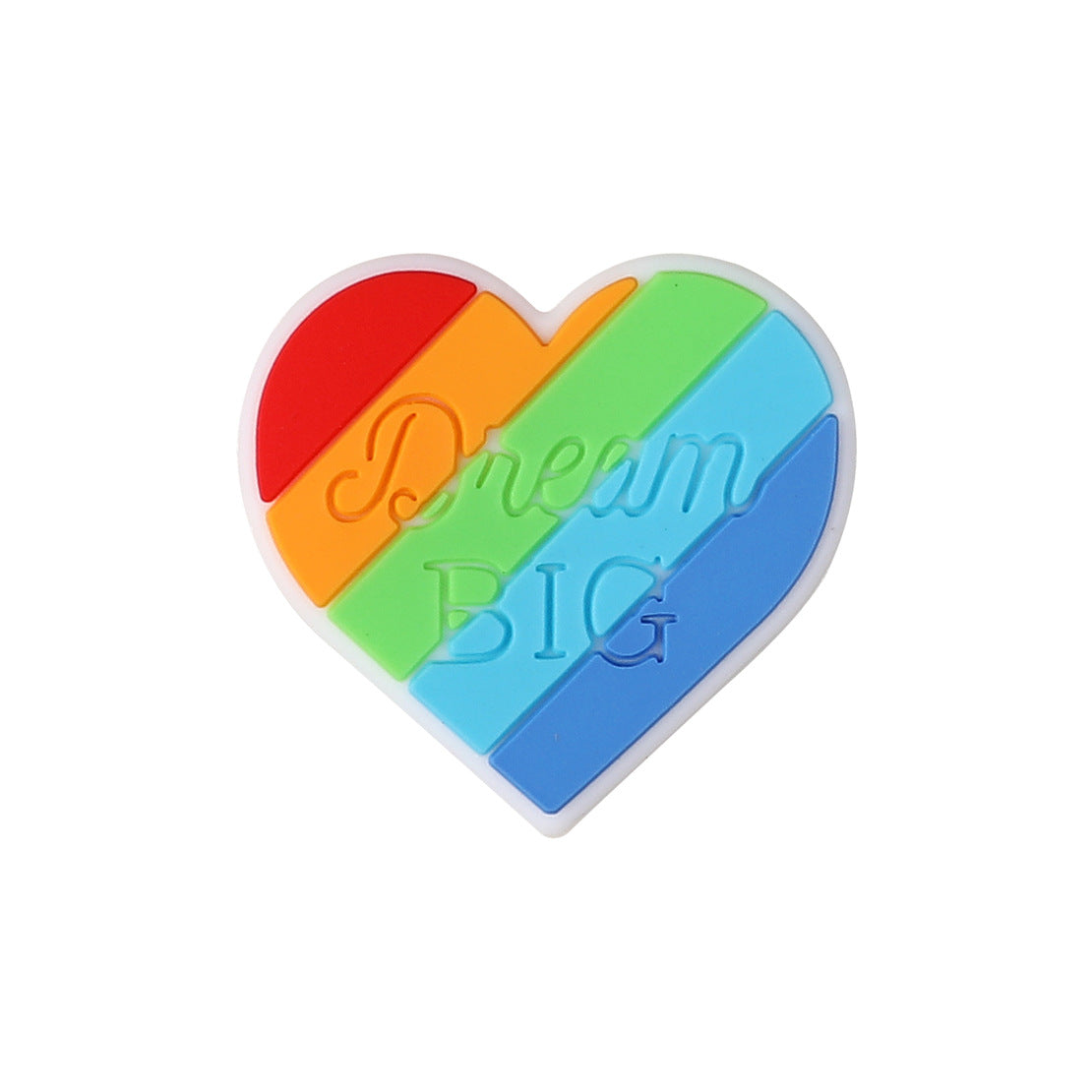 Silicone Focal Beads Inspirational Alphabet Heart Rainbow Motivational Text 6