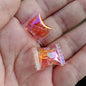 Transparent Candy Bag Acrylic Beads 17x21mm UV Plating 100pcs 8