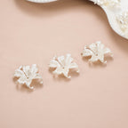 Pearl Pinktail Flower Acrylic Beads 42mm ABS Plastic 100pcs 4