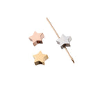 Stainless Steel Flat Star Metal Beads 8mm Polished Mirror Finish 10pcs 5