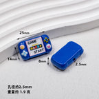 Printed Square Acrylic Beads 25mm Game Console Design 10pcs 3
