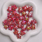 Hand-Painted Star Acrylic Beads 22mm Glossy Pastel 5pcs 14