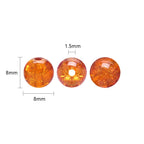 Crackle Round Glass Beads 8mm Monochrome Translucent 200pcs 2