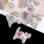 Double-Sided Cat Rhinestone Beads 22mm Full Pave Alloy 3pcs 3