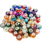 Faceted Glitter Resin Spacer Beads 14mm Mixed Colors 50pcs 2