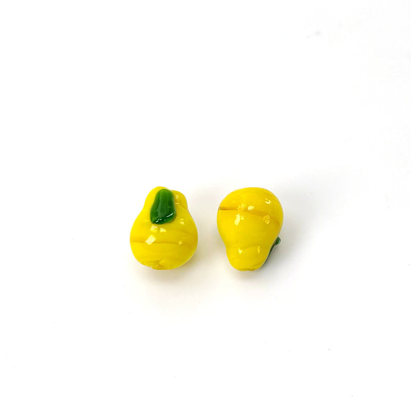 Hand Painted Enamel Glass Beads Juicy Fruit Series 1pc 9