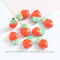 Hand Painted Heart Pineapple Ceramic Beads 15mm Glossy Pastel 10pcs 7