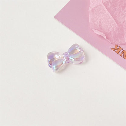 High Transparency Bow Acrylic Beads 16mm 29mm Pastel Rainbow 100pcs 8