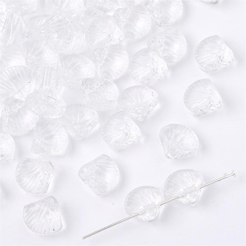 Electroplated Shell Glass Beads 10mm Iridescent Gradient 40pcs 14
