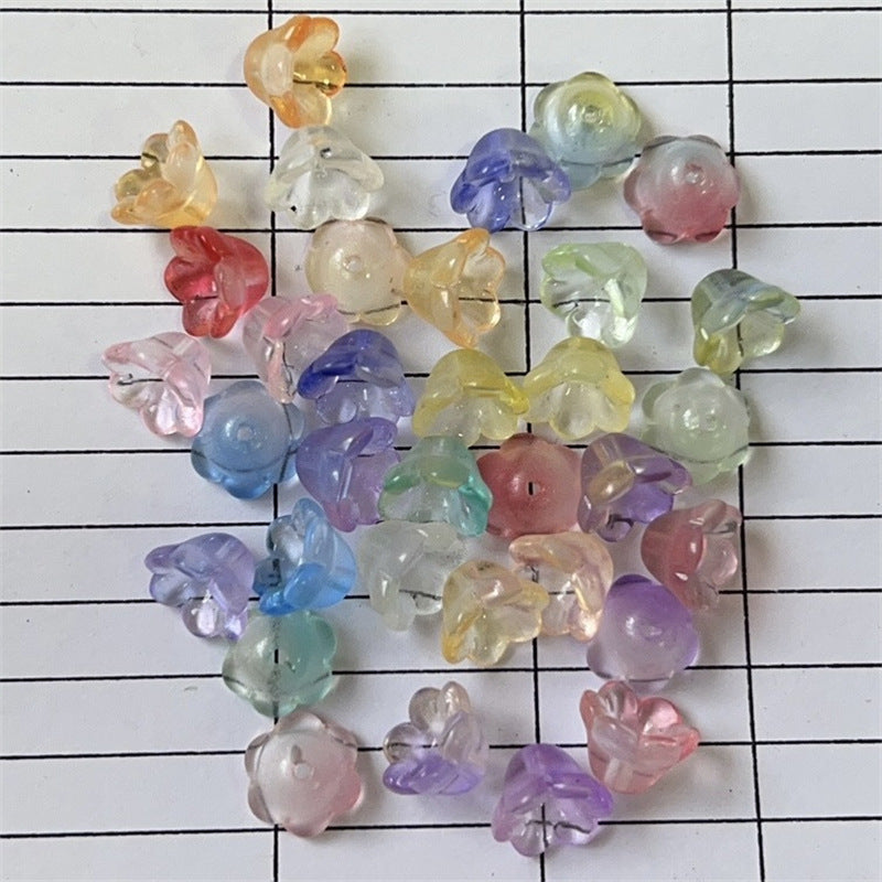 Czech Glass Beads Flower Bud 6 10mm Soft Pastel Colors 100pcs 18