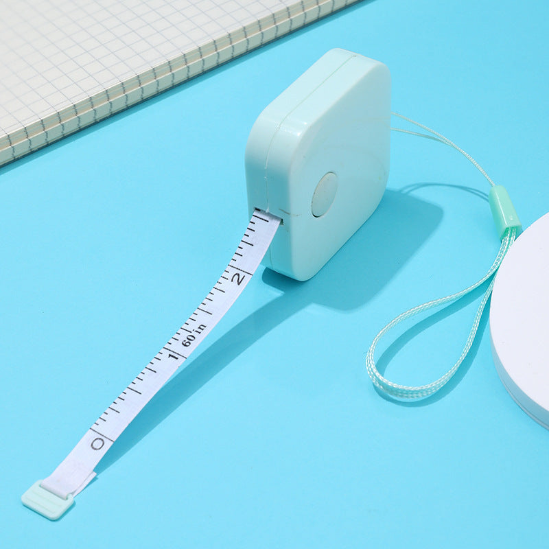 Retractable Square Plastic Measuring Tape 4cm Dual Scale 1pc 7