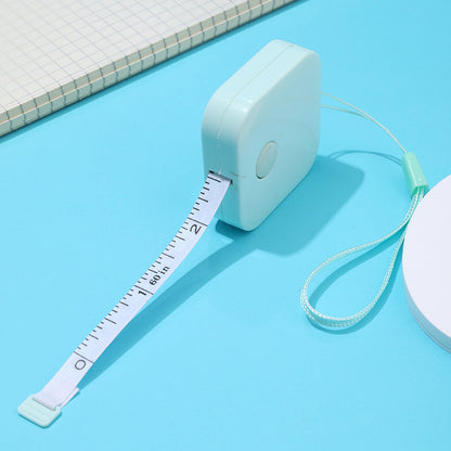 Retractable Square Plastic Measuring Tape 4cm Dual Scale 1pc 7