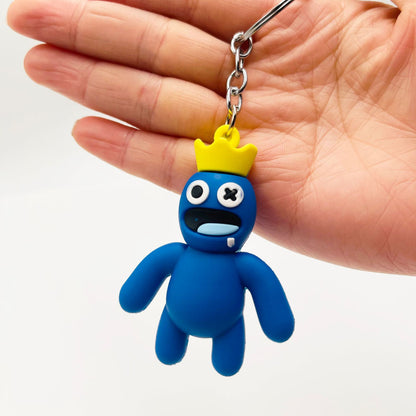 PVC Rainbow Friend Keychain Soft Rubber Cartoon Character Charm 3