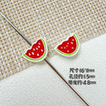 Baking Painted Watermelon and Cake Metal Beads 16mm Colorful 10pcs 5