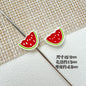 Baking Painted Watermelon and Cake Metal Beads 16mm Colorful 10pcs 5