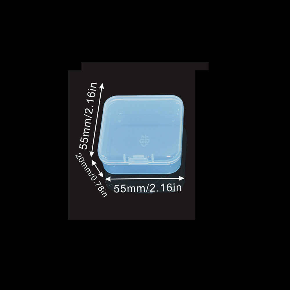 Colorful Clear Square Plastic Bead Storage Boxes 5.5x5.5x2cm 10pcs 6