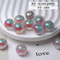 Iridescent Swirl Resin Beads 16mm Round Multicolor 10pcs 9
