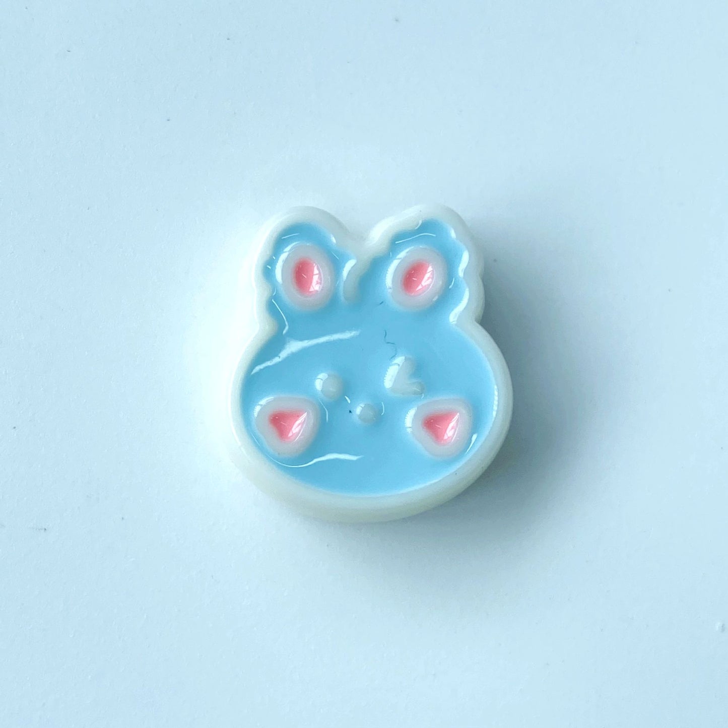 Hand-Painted Rabbit Acrylic Beads 22x24mm Glossy Pastel 100pcs 11