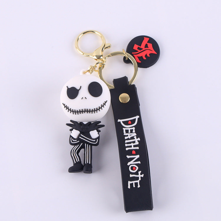 PVC Soft Halloween Pumpkin Man Keychain Colorful Spooky Charm 6