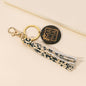 PU Tassel Keychain Metal Rainbow Color with Lobster Clasp 13