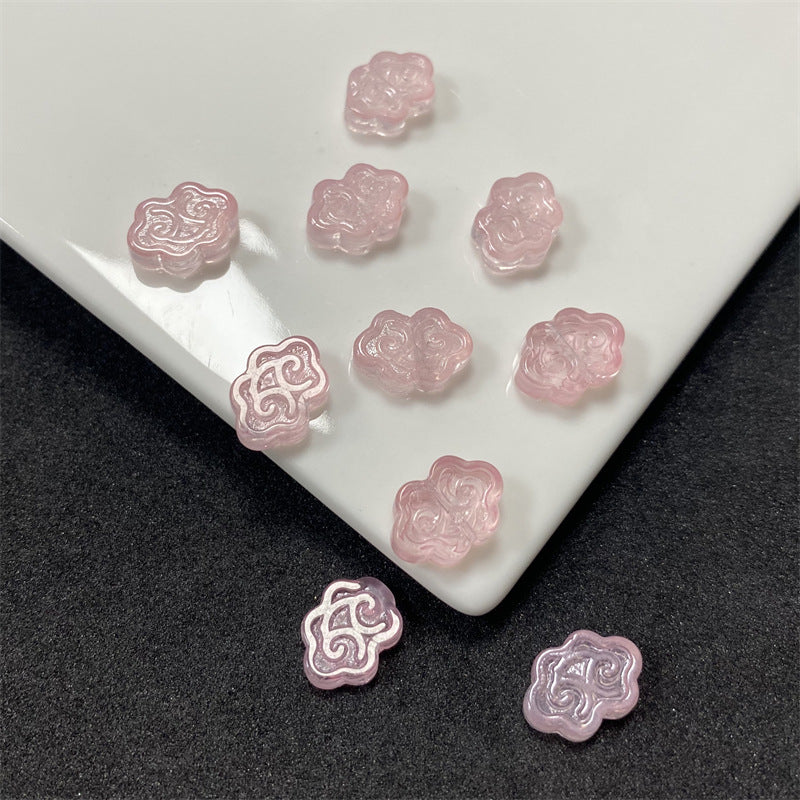 Czech Glass Beads Auspicious Clouds 9 13mm Pastel Translucent 100pcs 2