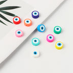 Flat Clay Beads 10mm Evil Eye Polymer Bright Mixed Colors 100pcs 2