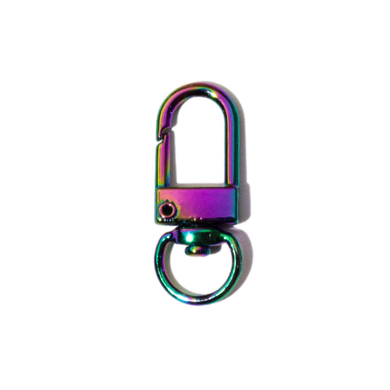 Colorful Zinc Alloy Keychain Clasps 32mm Plating 10pcs 7