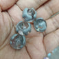 Hand Painted Round Acrylic Beads 16mm Transparent Icing Design 100pcs 6
