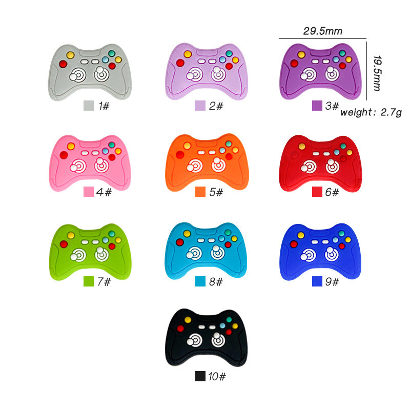 Silicone Focal Beads Game Controller Colorful Matte Finish 10pcs 3