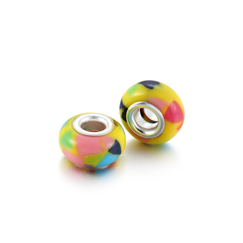 Imitation Lampwork Chunky Resin Beads 14mm Multicolor 100pcs 12