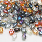 Electroplated Small Fish Glass Beads 10x14mm Translucent 30pcs 3