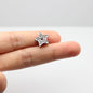 Chrome Alloy Rhinestone Beads Star Heart Crown Shapes 4pcs 12