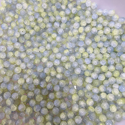 Gradient Crackle Round Glass Beads 10mm Pastel Mixed Colors 100pcs 35