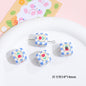 Plaid Sunflower Square Acrylic Beads 14mm Colorful Floral 10pcs 18