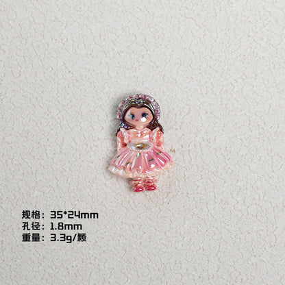 Plating Princess Lolita Series Resin Beads Glossy Pastel Colors 10pcs 7