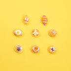 Glossy Bread Resin Beads Round 2.3mm Hole Warm Golden Colors 20pcs 2