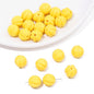 Opaque Pumpkin Acrylic Beads 12mm Colorful Round 40pcs 6